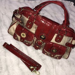 RED LEATHER LONDON FOG